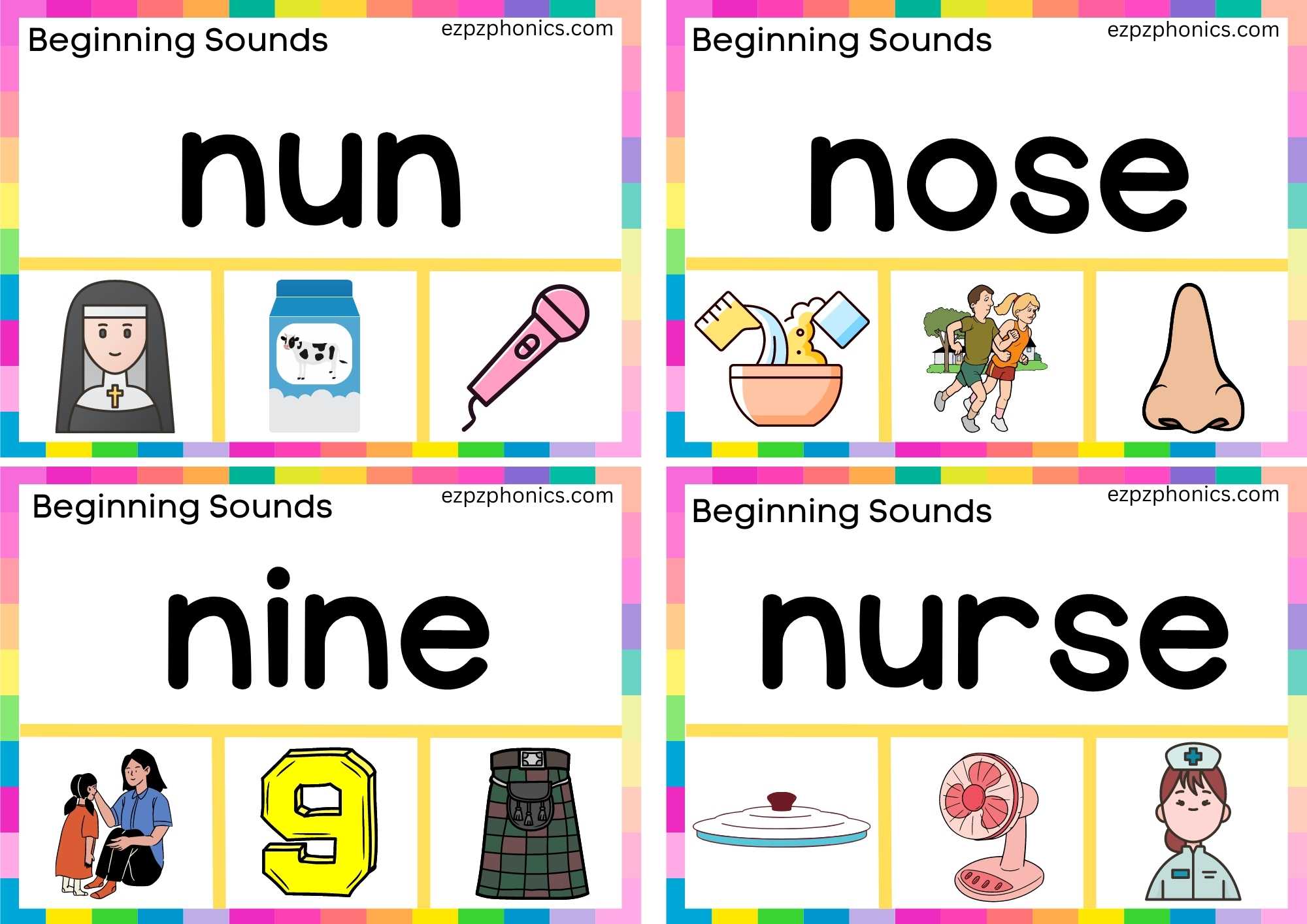 Letter N Read The Word And Clip The Correct Image Clip Card Group 2